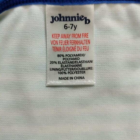 Johnnie B bikini bottom size 6 to 7 green striped swim suit summer vacation - Picture 2 of 4